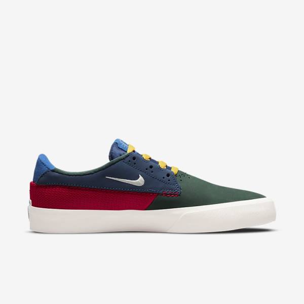 Buty Skate Damskie Nike SB Shane Zielone Czerwone Granatowe | NK068SYP