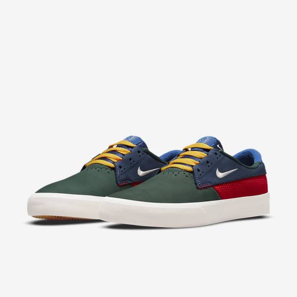 Buty Skate Damskie Nike SB Shane Zielone Czerwone Granatowe | NK068SYP