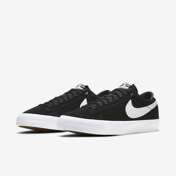 Buty Skate Damskie Nike SB Zoom Blazer Low Pro GT Czarne Głęboka Brązowe Białe | NK684UMK