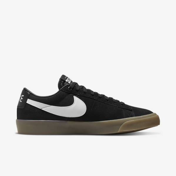 Buty Skate Damskie Nike SB Zoom Blazer Low Pro GT Czarne Białe | NK816WDC