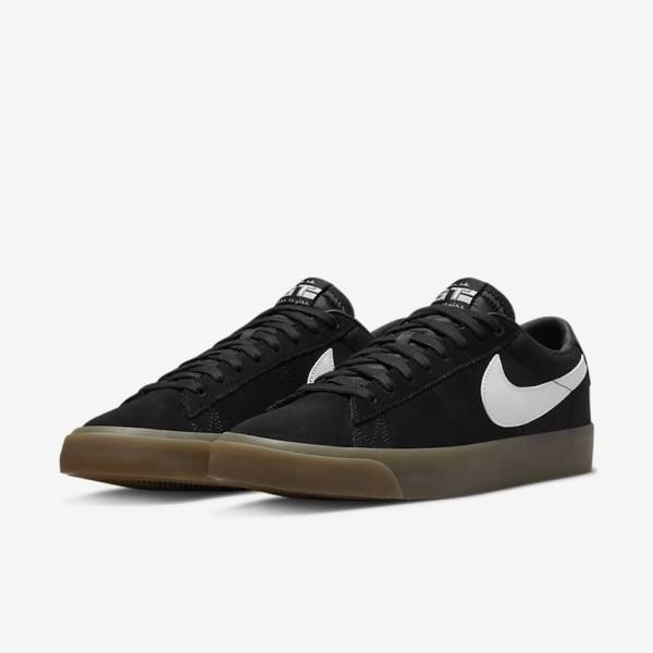 Buty Skate Damskie Nike SB Zoom Blazer Low Pro GT Czarne Białe | NK816WDC