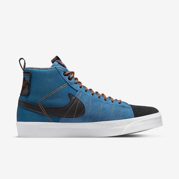 Buty Skate Damskie Nike SB Zoom Blazer Mid Premium Czarne | NK238TMF