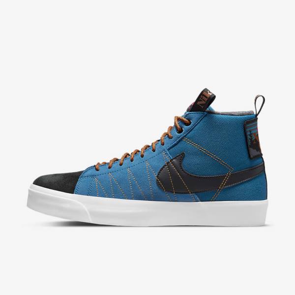 Buty Skate Damskie Nike SB Zoom Blazer Mid Premium Czarne | NK238TMF