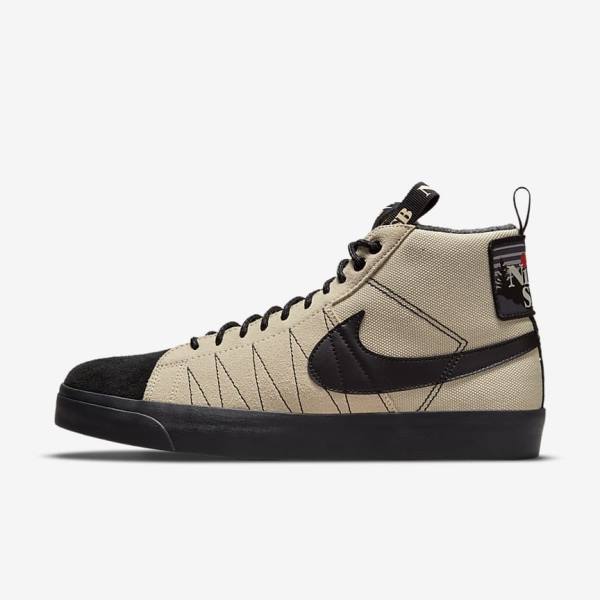 Buty Skate Damskie Nike SB Zoom Blazer Mid Premium Pomarańczowe Czarne | NK268YTK