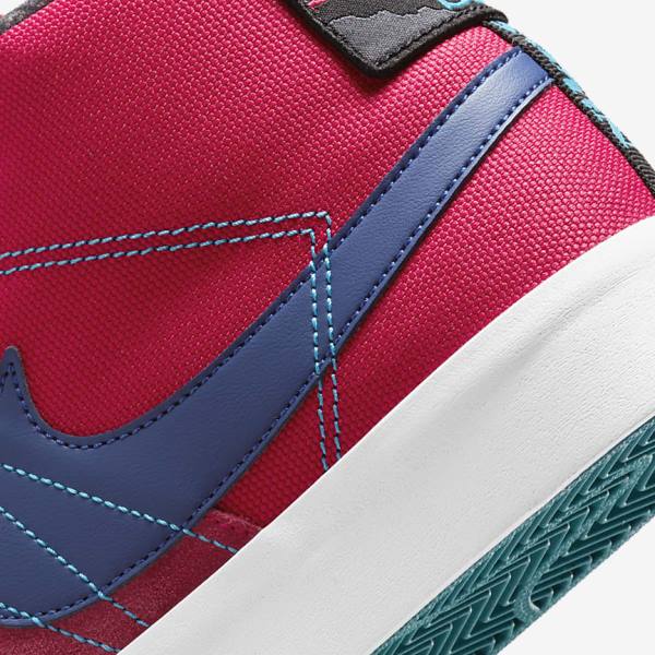 Buty Skate Damskie Nike SB Zoom Blazer Mid Premium Różowe Niebieskie Królewski Niebieski Niebieskie | NK562SVD