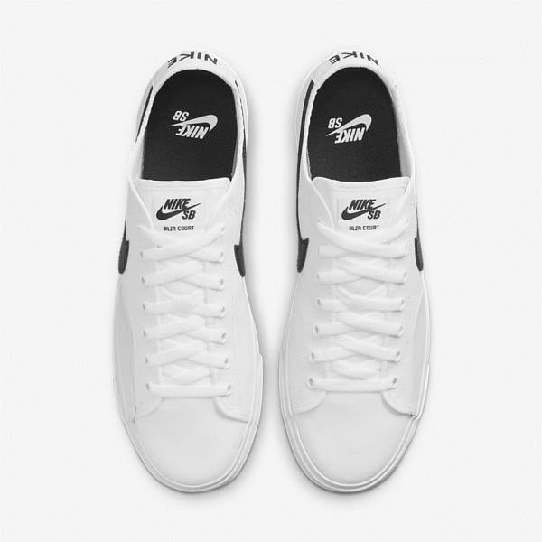 Buty Skate Męskie Nike SB BLZR Court Białe Czarne Czarne | NK974JDM