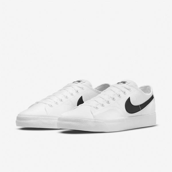 Buty Skate Męskie Nike SB BLZR Court Białe Czarne Czarne | NK974JDM