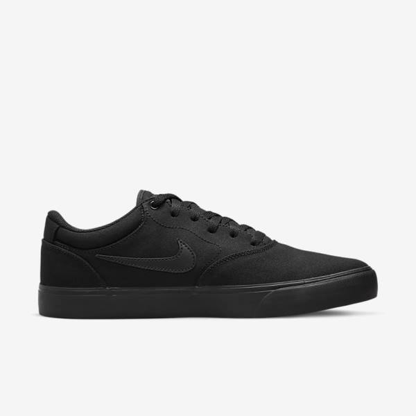 Buty Skate Męskie Nike SB Chron 2 Płócienne Czarne | NK075OUV