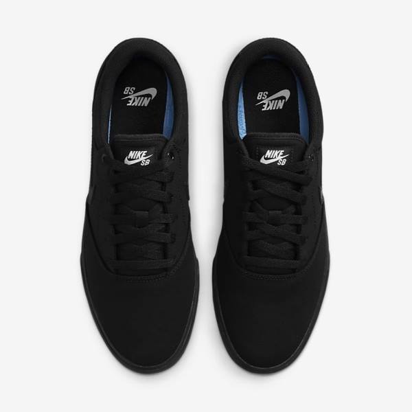 Buty Skate Męskie Nike SB Chron 2 Płócienne Czarne | NK075OUV