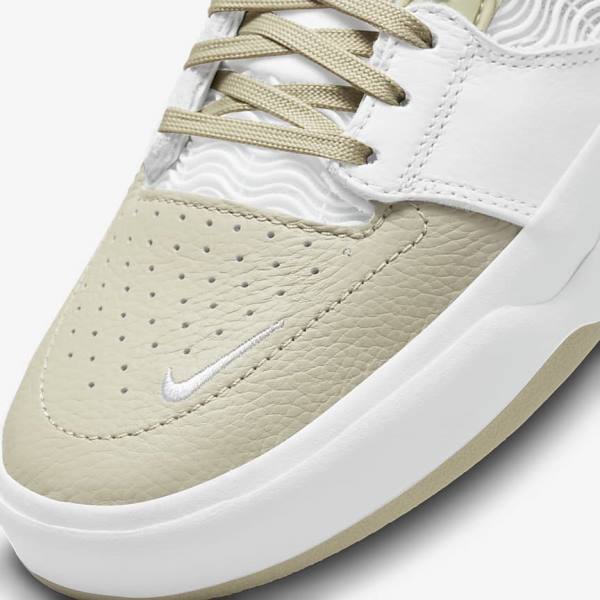 Buty Skate Męskie Nike SB Ishod Wair Premium Głęboka Szare Białe Khaki | NK698IXO