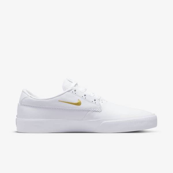 Buty Skate Męskie Nike SB Shane PRM Białe Metal Złote | NK650TGV