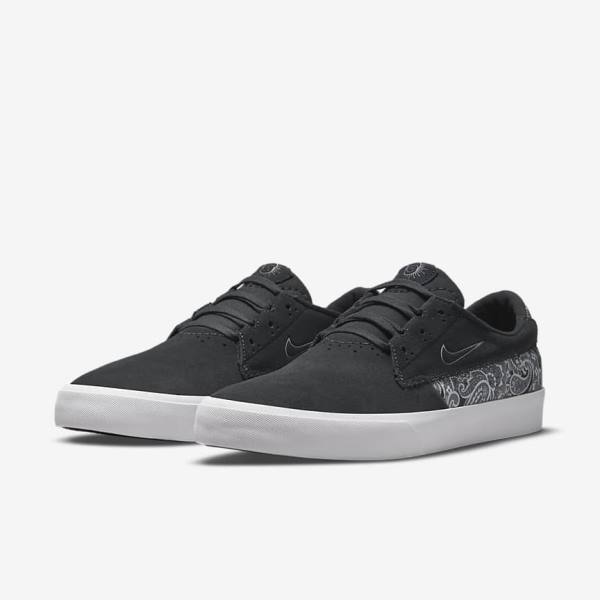 Buty Skate Męskie Nike SB Shane Premium Ciemny Szare Białe Czarne Szare | NK527DKW