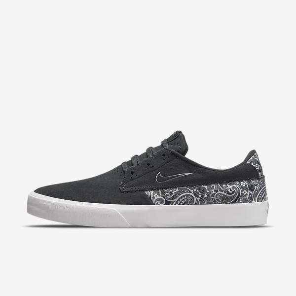 Buty Skate Męskie Nike SB Shane Premium Ciemny Szare Białe Czarne Szare | NK527DKW