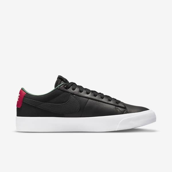 Buty Skate Męskie Nike SB Zoom Blazer Low Pro GT Premium Czarne Czerwone Czarne | NK413SQV