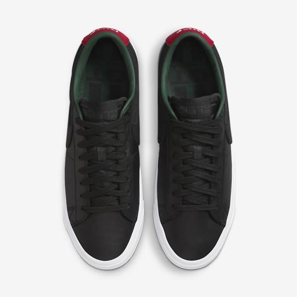 Buty Skate Męskie Nike SB Zoom Blazer Low Pro GT Premium Czarne Czerwone Czarne | NK413SQV