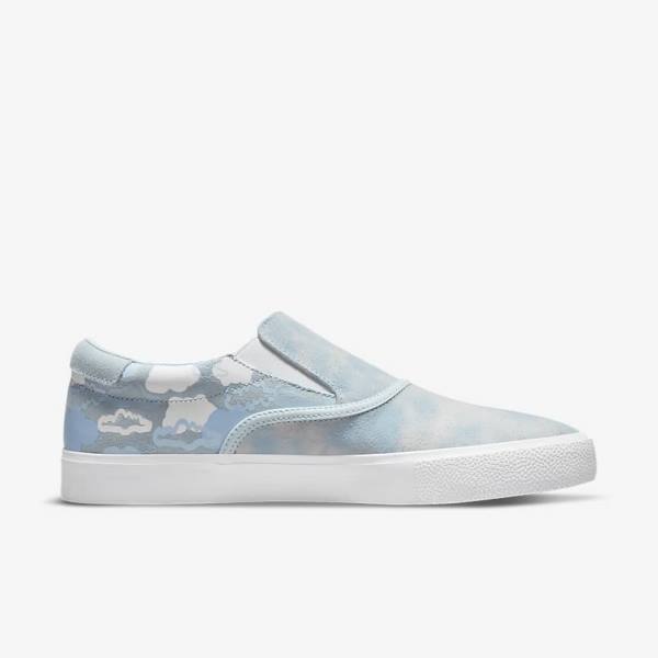 Buty Skate Męskie Nike SB Zoom Verona Slip x Rayssa Leal Niebieskie Białe Niebieskie | NK402LIY