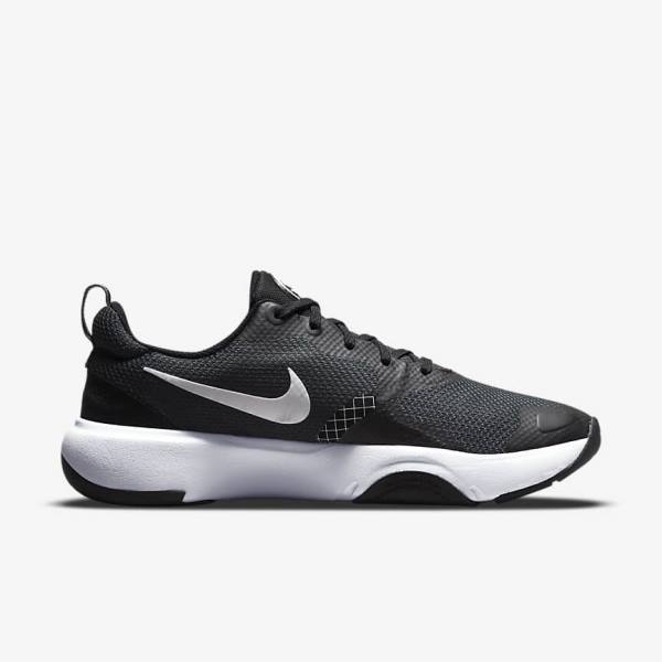 Buty Treningowe Damskie Nike City Rep TR Czarne Ciemny Szare Białe | NK809XYM