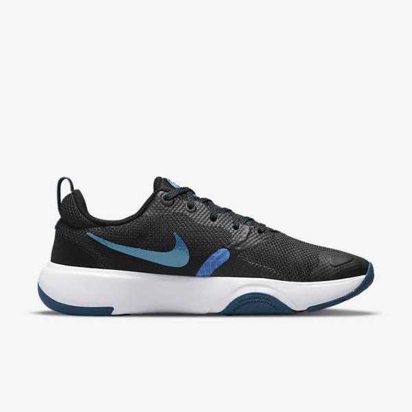 Buty Treningowe Damskie Nike City Rep TR Czarne Niebieskie Białe | NK908UOH