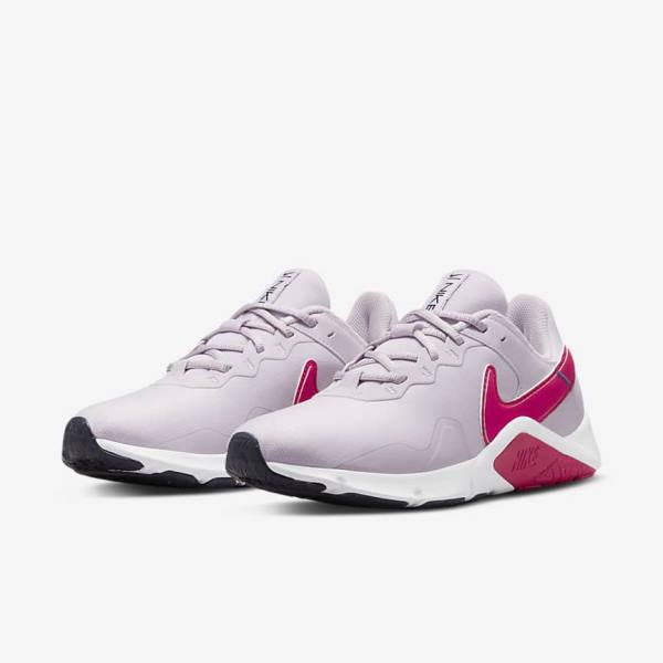 Buty Treningowe Damskie Nike Legend Essential 2 Białe Niebieskie Różowe | NK239OPE