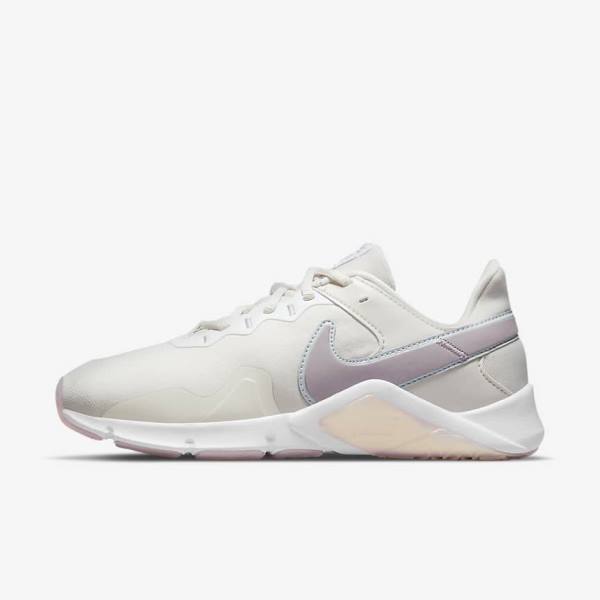 Buty Treningowe Damskie Nike Legend Essential 2 Premium Czarne Platyna Białe | NK980HJC