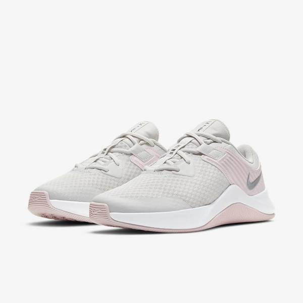 Buty Treningowe Damskie Nike MC Trainer Platyna Różowe Białe Metal Srebrne | NK934SME