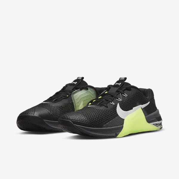 Buty Treningowe Damskie Nike Metcon 7 Czarne Szare Białe | NK263QKW