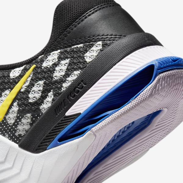 Buty Treningowe Damskie Nike Metcon 7 Czarne Białe Niebieskie Żółte | NK497YPQ