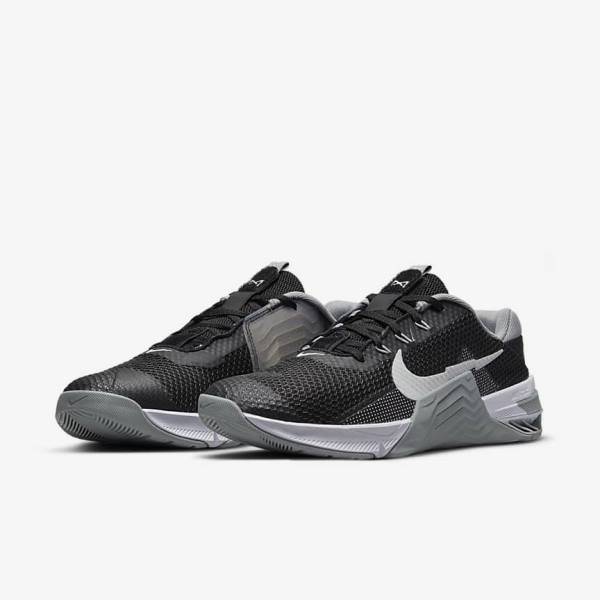 Buty Treningowe Damskie Nike Metcon 7 Czarne Szare Białe Platyna | NK574VXB