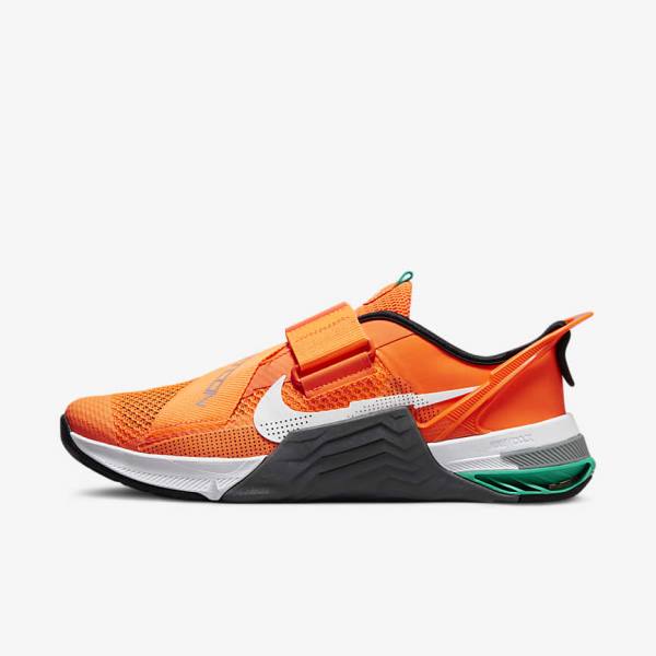 Buty Treningowe Damskie Nike Metcon 7 FlyEase Pomarańczowe Ciemny Szare Turkusowe Białe | NK897OWD