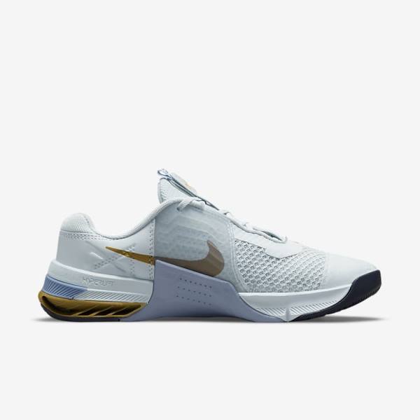 Buty Treningowe Damskie Nike Metcon 7 Platyna Metal Złote | NK362MCT