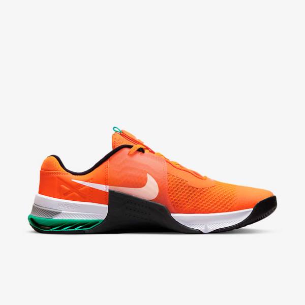 Buty Treningowe Damskie Nike Metcon 7 Pomarańczowe Ciemny Szare Turkusowe Białe | NK283IMZ