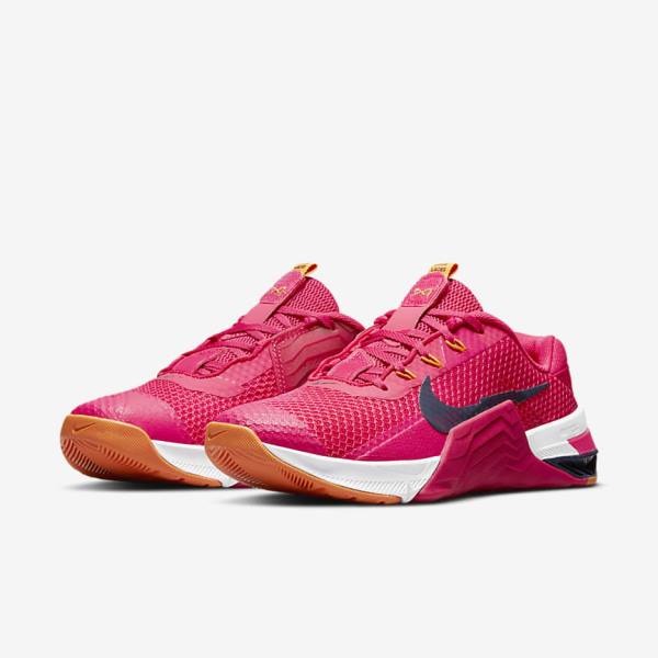 Buty Treningowe Damskie Nike Metcon 7 Różowe Żółte Niebieskie | NK134JPQ