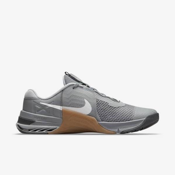 Buty Treningowe Damskie Nike Metcon 7 Szare Brązowe Ciemny Szare Białe | NK451YMU