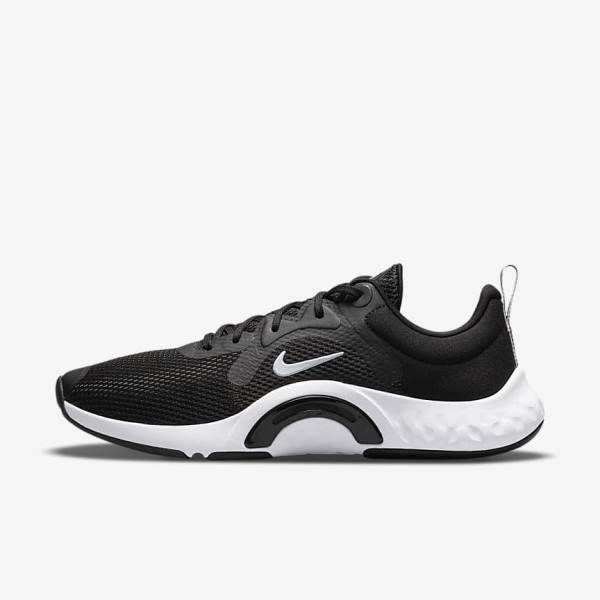 Buty Treningowe Damskie Nike Renew In-Season TR 11 Czarne Białe | NK184KVR