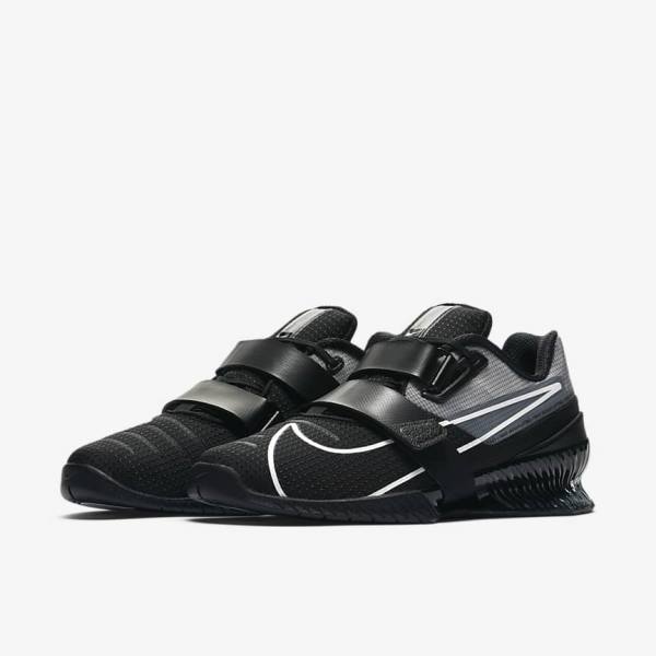 Buty Treningowe Damskie Nike Romaleos 4 Czarne Białe | NK653VRB