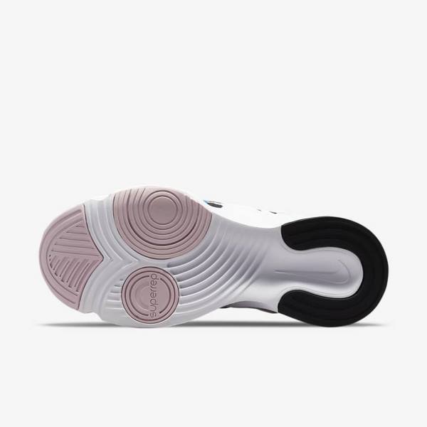 Buty Treningowe Damskie Nike SuperRep Go 2 Białe Czarne Niebieskie Żółte | NK084DVF