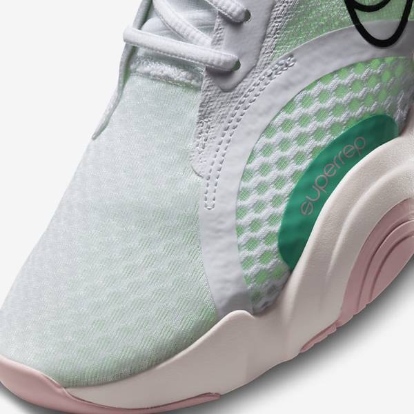 Buty Treningowe Damskie Nike SuperRep Go 2 Białe Zielone Głęboka Różowe Czarne | NK097QIG