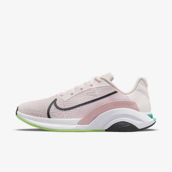 Buty Treningowe Damskie Nike ZoomX SuperRep Surge Endurance Class Głęboka Różowe Zielone Czarne | NK497JRL