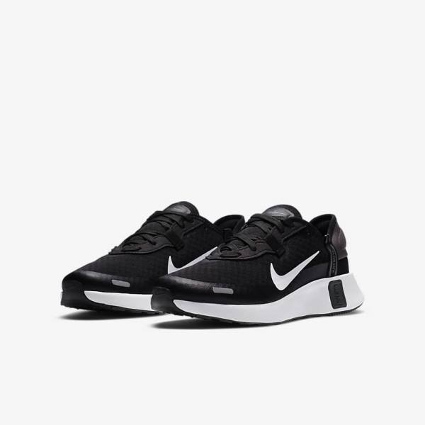 Buty Treningowe Dziecięce Nike Reposto Older Czarne Ciemny Szare Białe | NK928ZFN