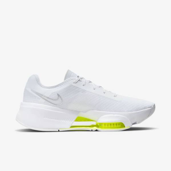 Buty Treningowe Męskie Nike Air Zoom SuperRep 3 HIIT Class Białe Czarne Metal Srebrne | NK358NBD