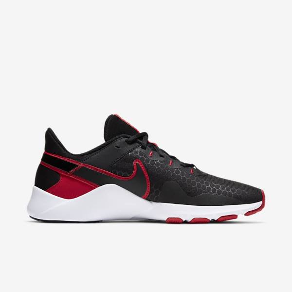 Buty Treningowe Męskie Nike Legend Essential 2 Czarne Czerwone Białe | NK140VYP