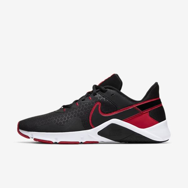 Buty Treningowe Męskie Nike Legend Essential 2 Czarne Czerwone Białe | NK140VYP