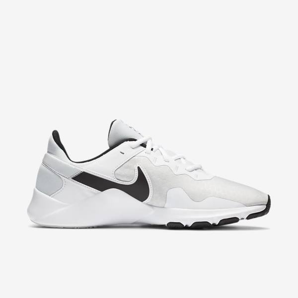 Buty Treningowe Męskie Nike Legend Essential 2 Platyna Białe Czarne | NK713ORN