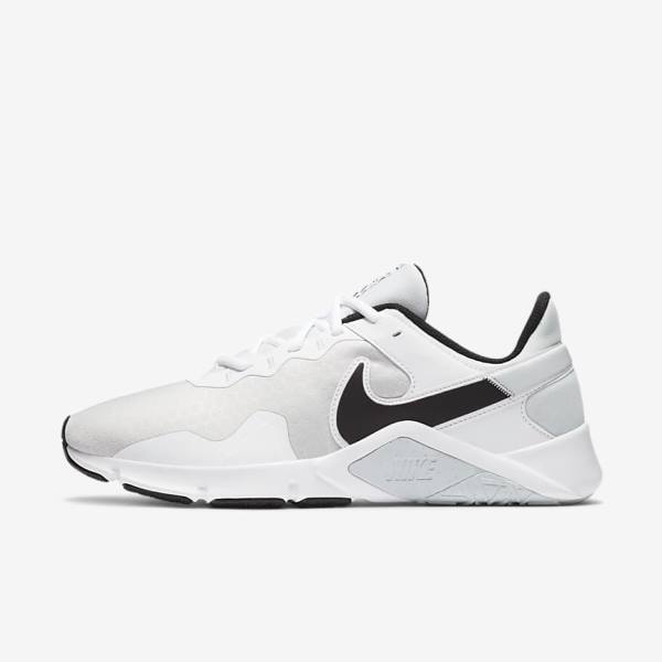 Buty Treningowe Męskie Nike Legend Essential 2 Platyna Białe Czarne | NK713ORN