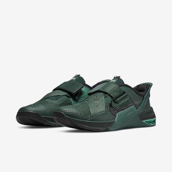 Buty Treningowe Męskie Nike Metcon 7 FlyEase Zielone Czarne Turkusowe Kolorowe | NK149BKY