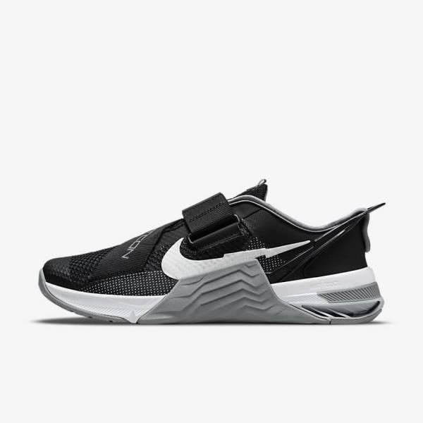 Buty Treningowe Męskie Nike Metcon 7 FlyEase Czarne Szare Białe Platyna | NK341BMG