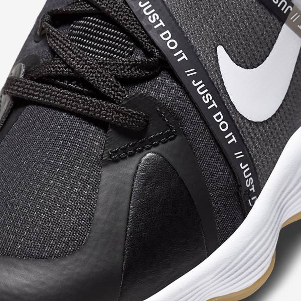 Buty Treningowe Męskie Nike React HyperSet Indoor Court Czarne Głęboka Brązowe Białe | NK185VKC