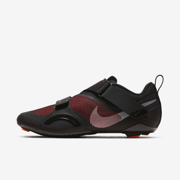 Buty Treningowe Męskie Nike SuperRep Cycle Indoor Cycling Czarne Czerwone Metal Srebrne | NK913IYP