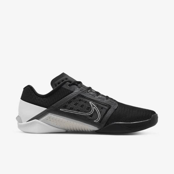 Buty Treningowe Męskie Nike Zoom Metcon Turbo 2 Czarne Białe Ciemny Szare Metal Szare | NK896TBY