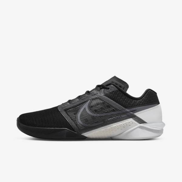 Buty Treningowe Męskie Nike Zoom Metcon Turbo 2 Czarne Białe Ciemny Szare Metal Szare | NK896TBY